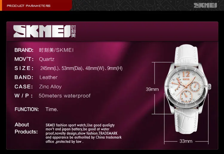 Skmei #6911 japan movement diamond quartz watch ladies luxury watches relojes de mujer