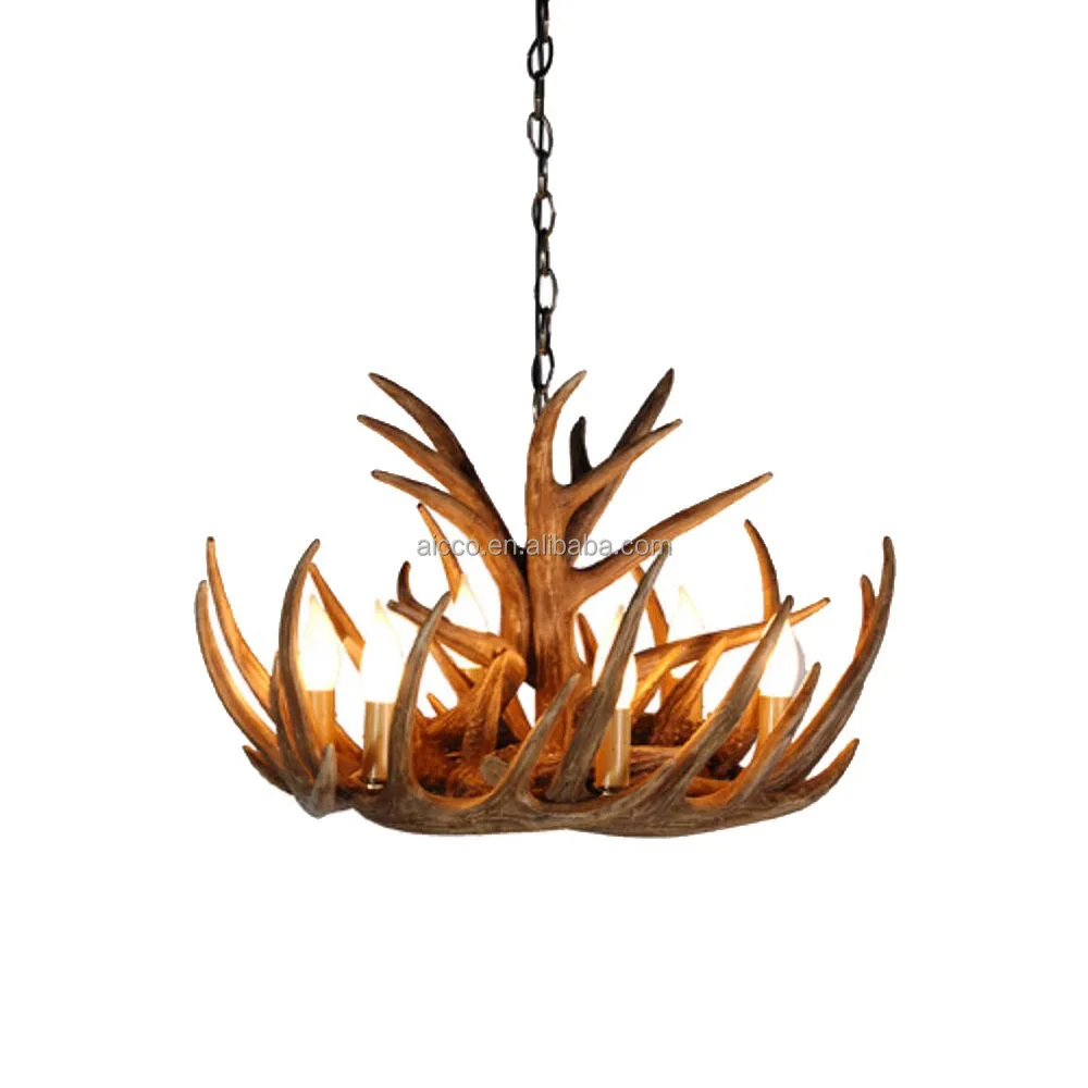 Antler Chandelier Antique Decorative Pendant Light Deer Antler