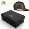 Megnetic custom printed cardboard flat pack baseball cap& hat packaging box