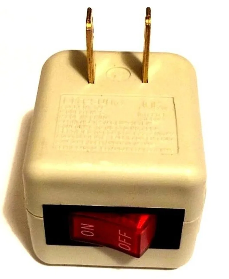 Single Outlet Wall Tap Adapter With Lighted Switch Power On/off Switch