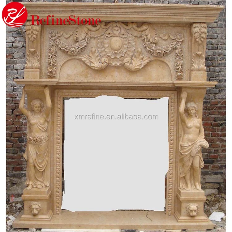 Beige Marble Wall Mounted Gas Fireplace Buy Fireplace Gas