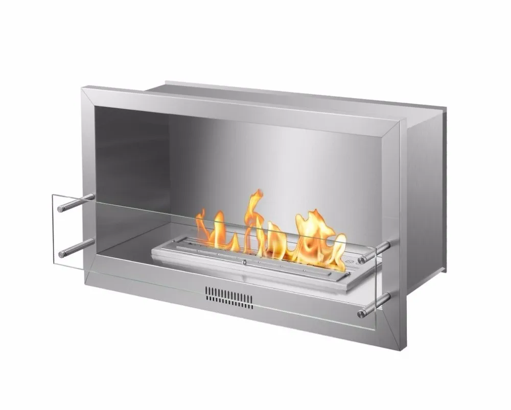 
Inno living fire 38 inch bio ethanol fire place in wall electric fireplace 