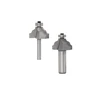 Carbide Wave edge Woodworking router bits with triple round over 1/4" inch shank for wookworker carpenter carving tools