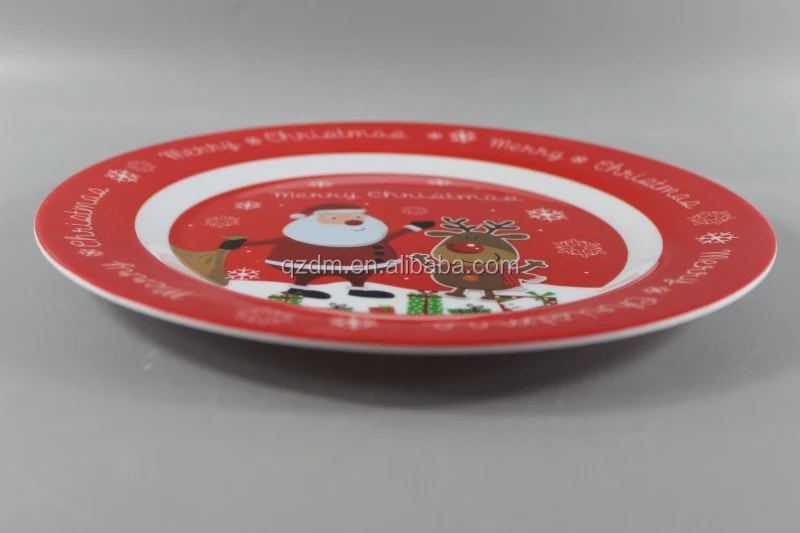 Christmas Melamine Round Plate 10inch