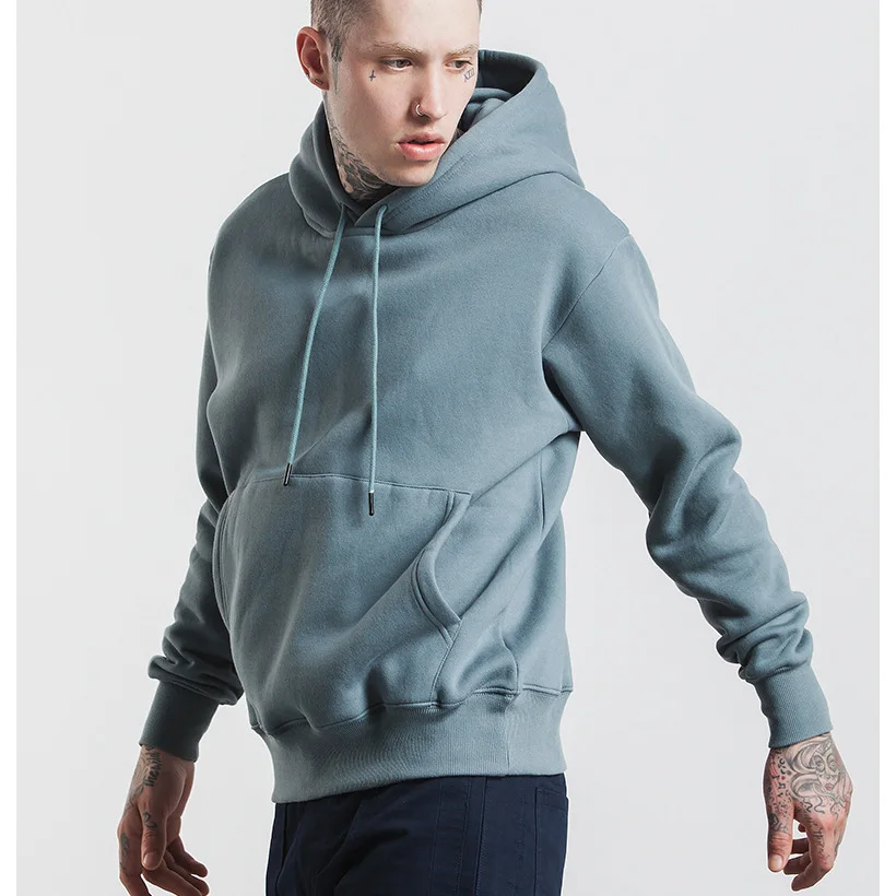 Wholesale Yellow Cotton Fleece Mens Blank Pullover Hoodie And ...