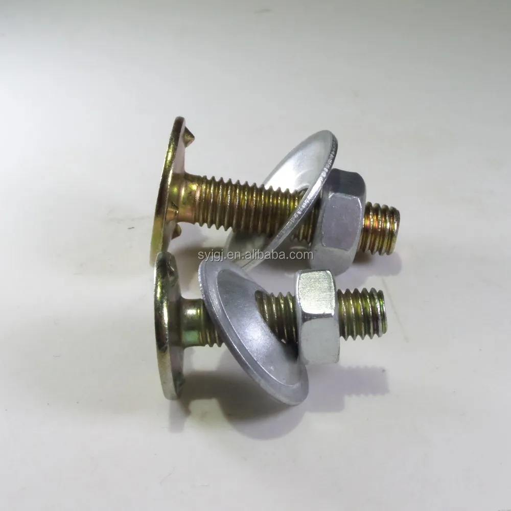 3 Prong Flat Head Fanged Elevator Bucket Belt Bolt Fasteners M6 * 16 Mm