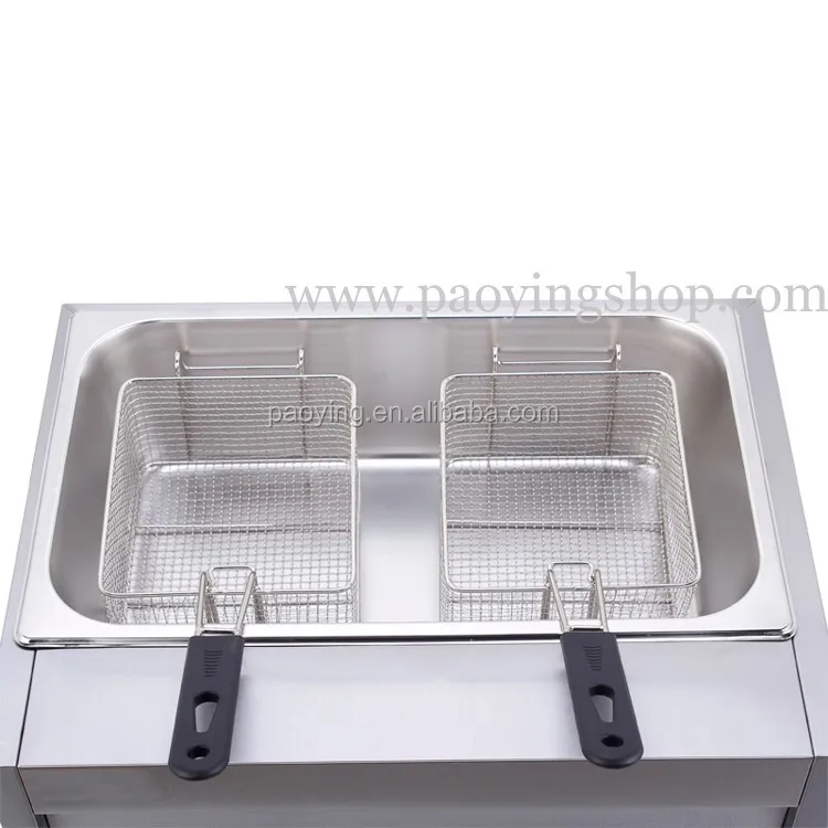 Commercial Use Stainless Steel Lpg Gas Deep Fryer For Churros French