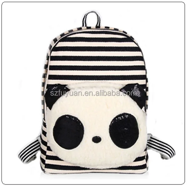 fluffy panda backpack