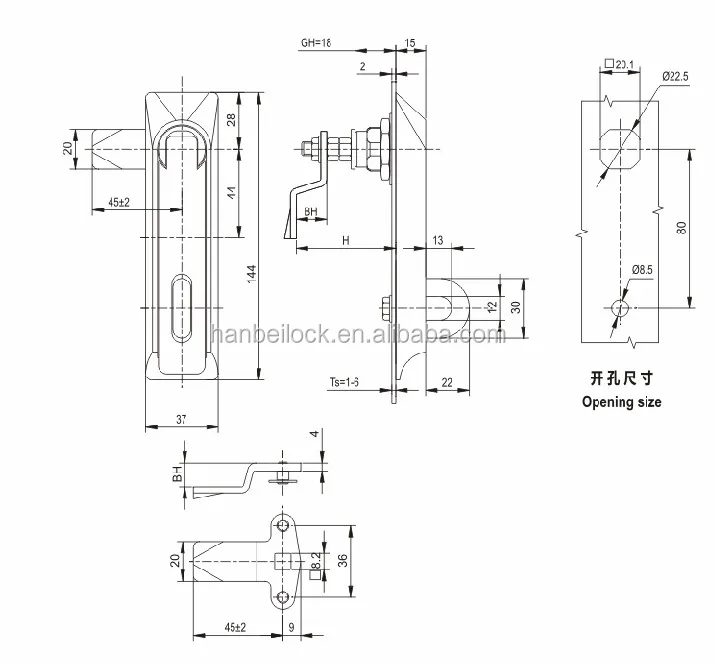 Ms8631 Good Quality Electrical Panel Door Lock With Padlock