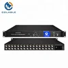 16 DVB-S/S2 FTA Tuner + 2 ASI input+512 IP (GE1 only) input to qam modulator with multiplexer