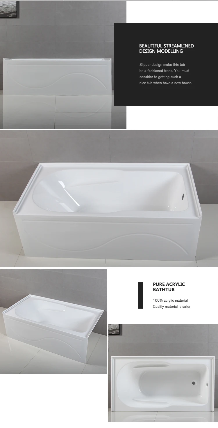 Deep High Canadian Standard Collection 60 Inch by 32 Inch Integral Apron Bathtub
