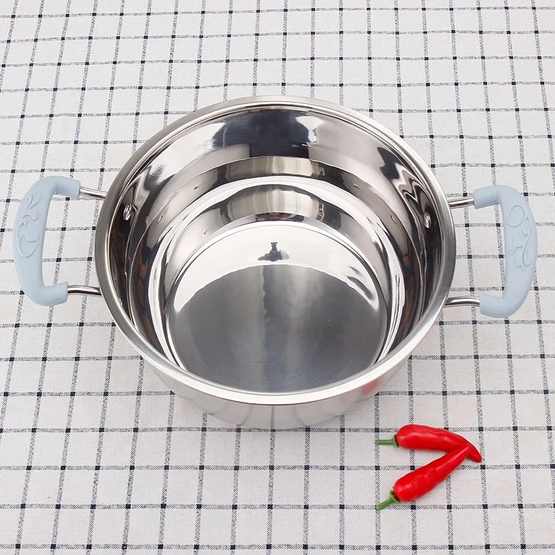 3pcs Stainless Steel Cookware Casserole Cooking Pot Set With Glass Lid