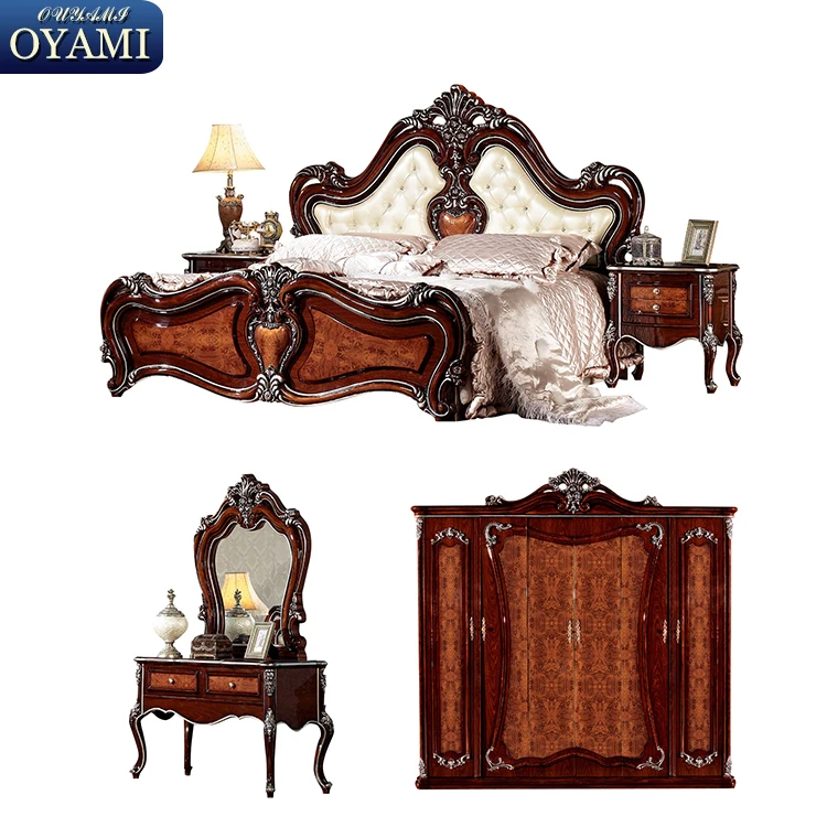China Supplier Factory Classic Italian Provincial Bedroom Furniture Set