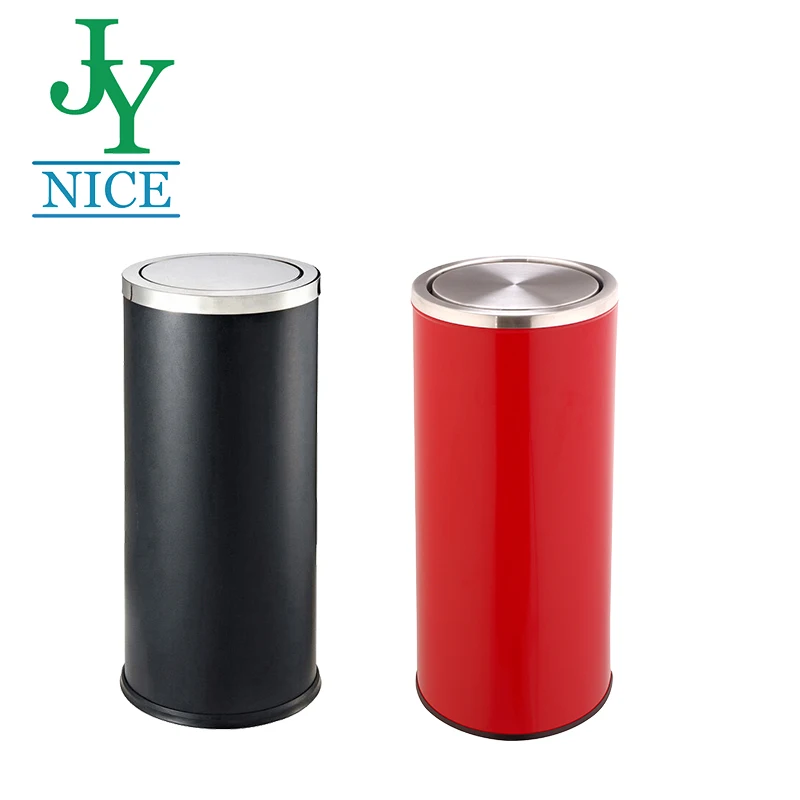Metal Outdoor Medical Dustbin with lid hotel home office Stainless Steel rubbish bin