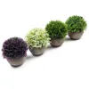Home Office Decor Colorful Artificial Plants Potted in Cement Flowerpot Artificial Tree and Flower