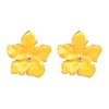 JuJia Stock New Arrive Smooth Surface Earrings Reflective Flower Stud Earrings For Women
