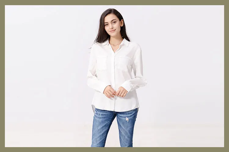 2018 latest design good quality wholesale casual fancy white blouse for ladies