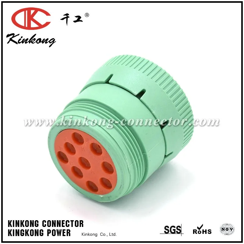 9 Pin Female Green Circular Deutsch Waterproof Automotive Wire