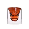 250 ml 8.6oz Creative Crystal Double Wall Drink Glass skull Mug for Wine & Shot & Whiskey