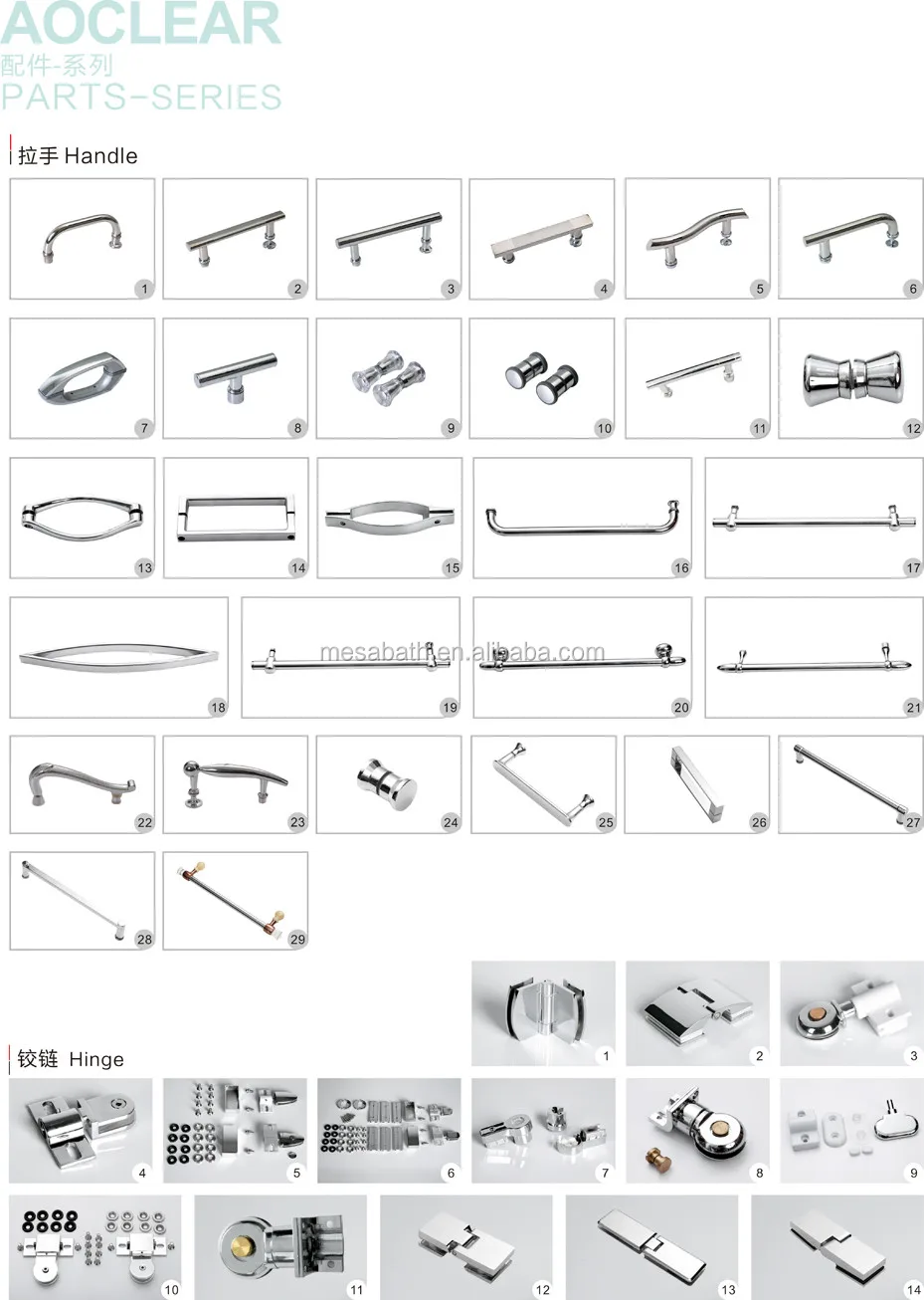 2017 cheap factory  price new design hanging roller sliding screen shower enclosure door .jpg