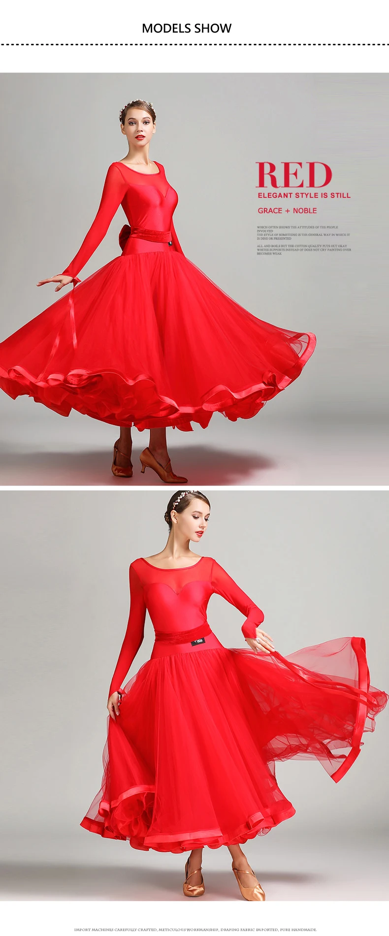 International Standard Ballroom Dance Dress  Lyrical Dance Costume Dress Women Long Ballroom Dancing Dress