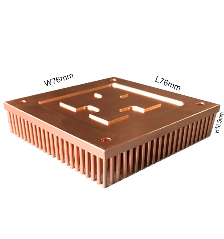 Large Copper Heatsink,Copper Pipe Heat Sink Plate,Copper Pin Fin