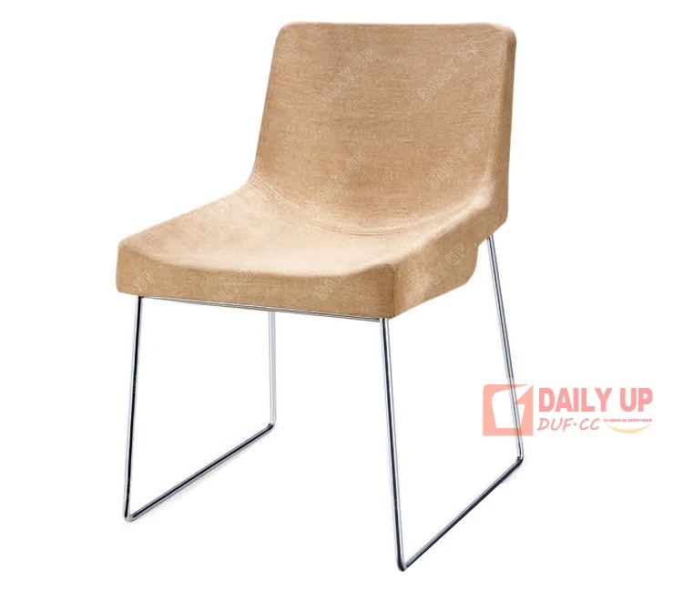 Wholesale Restaurant Furniture Romantic Cafe Sponge Fabric Chair Colorful Linen Chair Living Room Chair for Sale