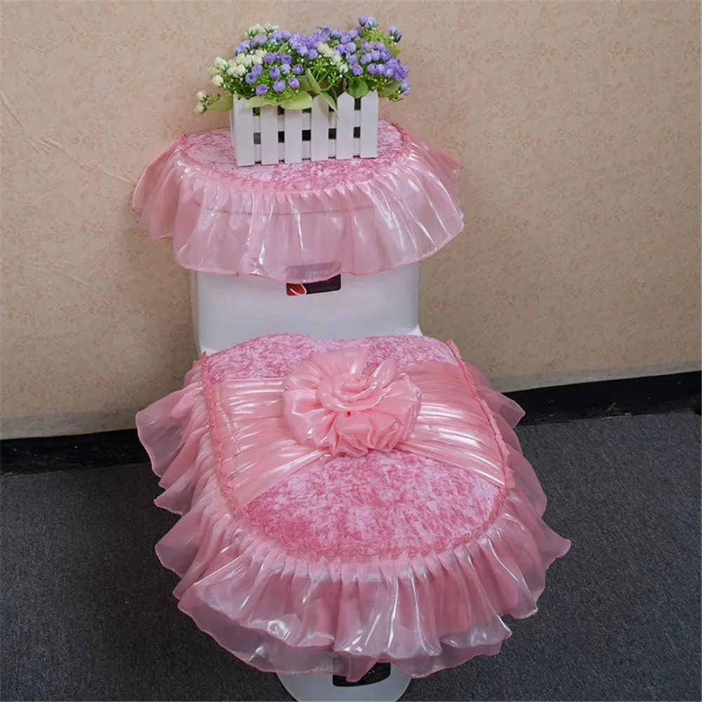Buy 3 Pieces Toilet Seat Cover/Lid Cover/Tank Cover Set Toilet Mat