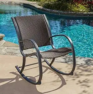 Cheap Dark Brown Wicker Chair Find Deals Get Quotations Christopher Knight Home Dark Brown Gracie S Outdoor Woven Resin Wicker Rocking Chair Aluminum Frame