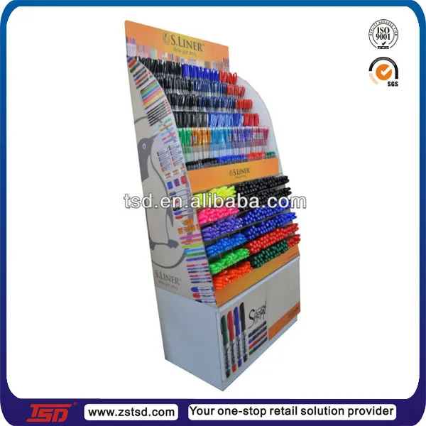 Custom Floor Metal Display Rack For Stationery Shop,Retail Stationery ...