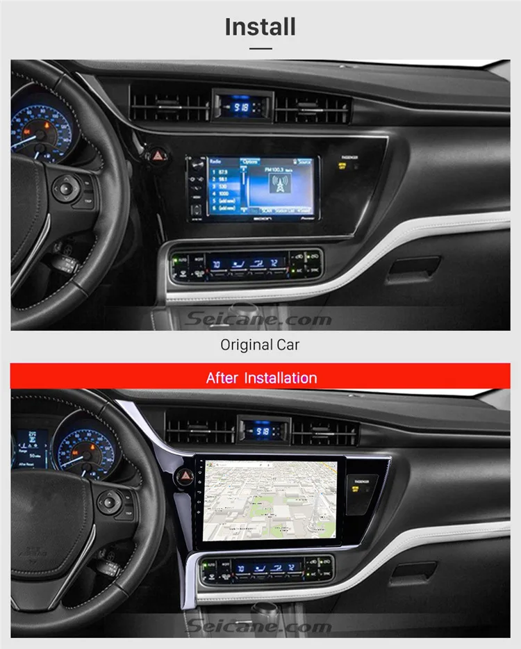 10.1 Inch Android 7.1 Touchscreen Gps Navi Stereo For 2017 Toyota ...