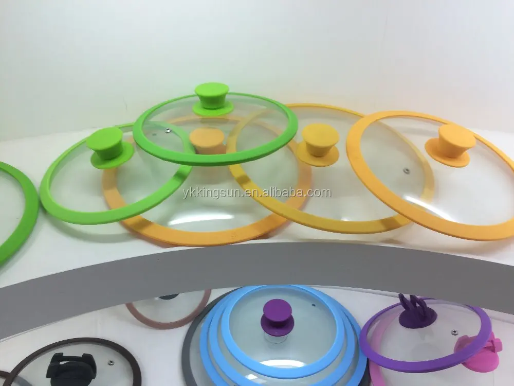 Safety Silicon Rim Square Tempered Glass Pan Lid For Kitchenware Buy