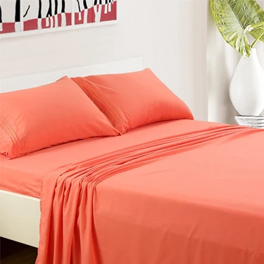 hotel copper cotton yarn bed sheet set pillowcase