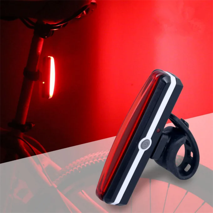 2020 hot sale new design USB rechargeable LED cob bicycle tail light for night riding