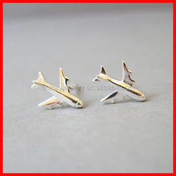 2017 925 Sterling Silver Jewelry Whole Plain 2017 925 Sterling Silver Jewelry Whole Plain Airplane Earring