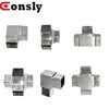 3 way square tube connectors 3-way flush elbow stainless steel handrail elbow flush angle fittings