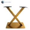 Wood Restaurant Cafe Dining Table Bar Furniture Decorative Rose Gold Stainless Steel bronze brass Table Legs table base