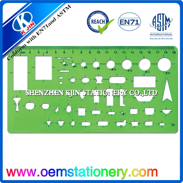 Custom Multifunctional Template Ruler Drawing Circle Geometry