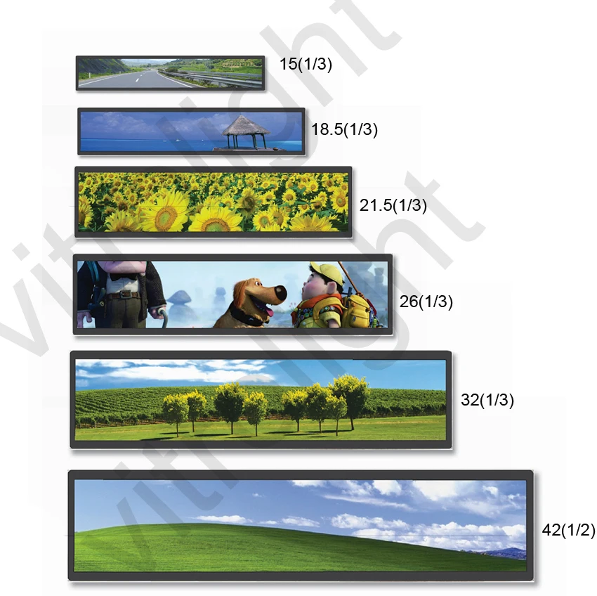 19.1inch Stretched Bar Lcd Screen Display - Buy Stretched Bar Lcd,Bar