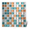 Wootile 9*9" High Quality Anti-mold Peel and Stick Wall Tiles in Square Metal Wire Drawing Effect