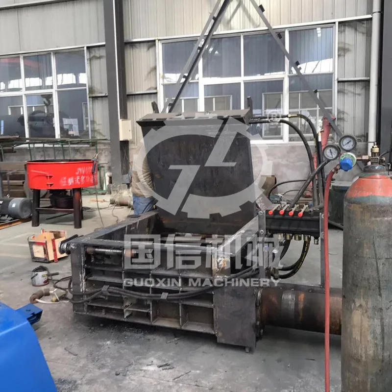 Steel scrap press baler