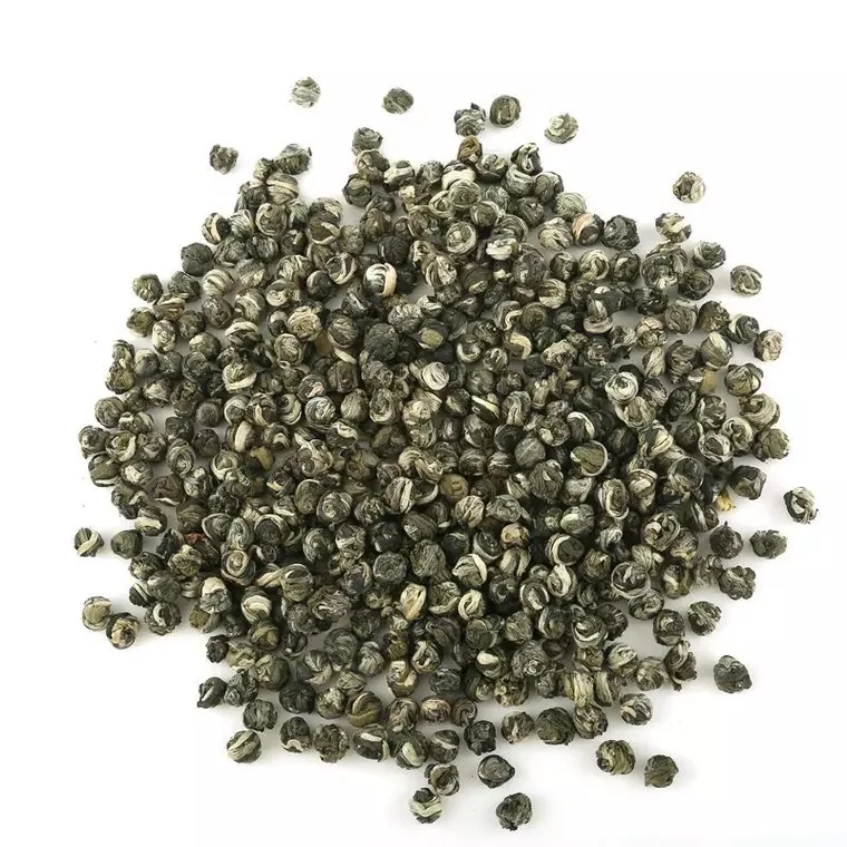 Chinese Jasmine dragon pearls green tea premium flavor organic tea jasmine pearls loose leaf tea hand rolled - 4uTea | 4uTea.com