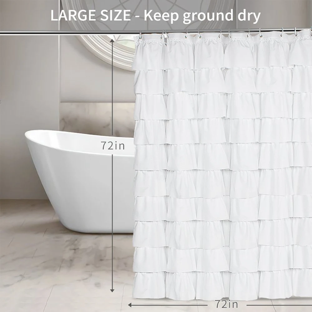 Pure White 180x180 Hotel Shower Curtain Waterproof Bath Curtains Buy