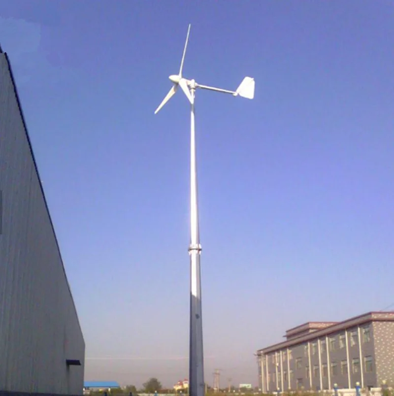 户外小螺风力发电机的风力涡轮机的农场