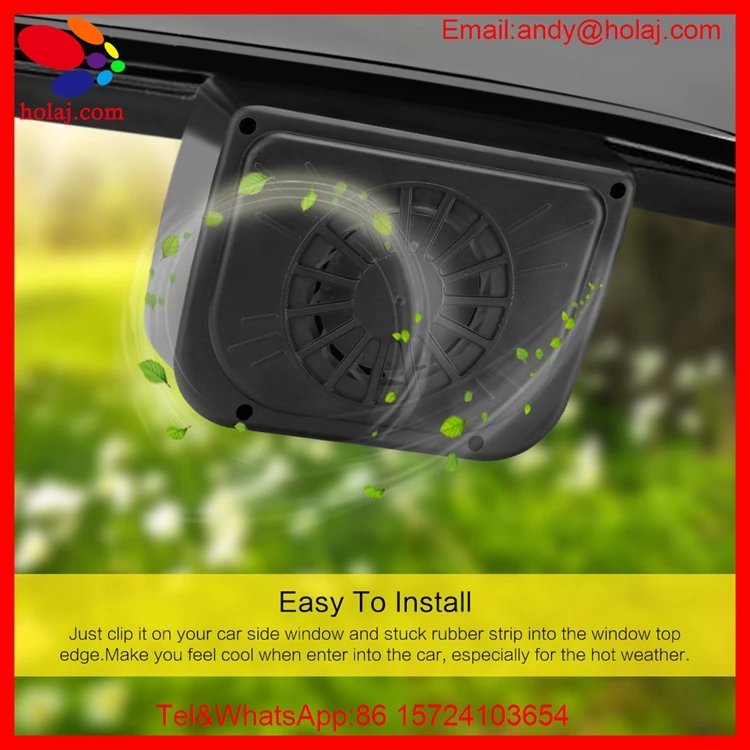 Solar Powered Car Window Windshield Auto Air Vent Cooling Cool Fan Auto