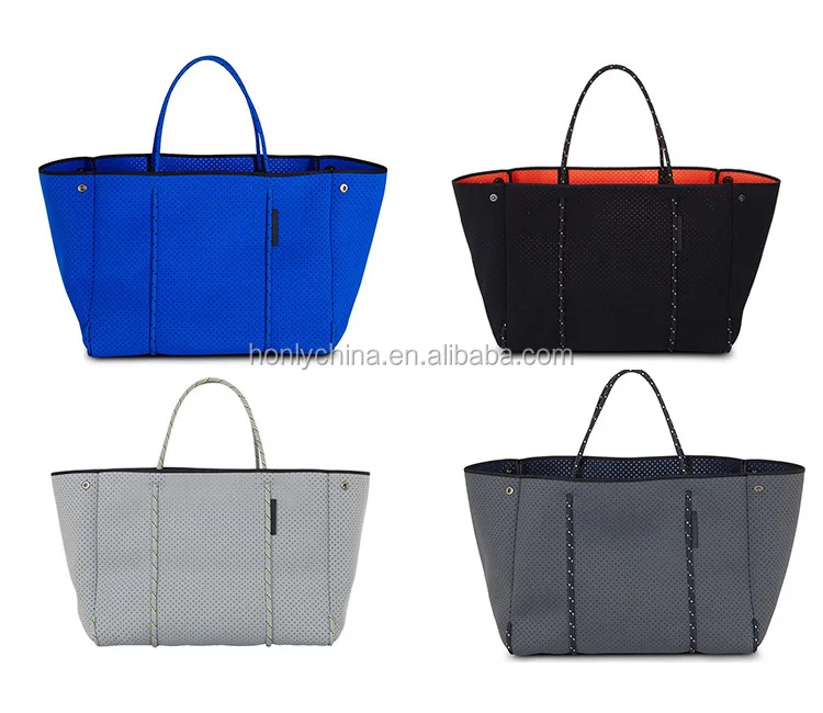 punch neoprene tote bag