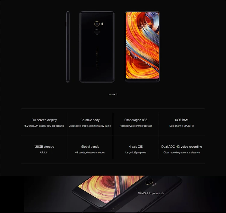 Newest Xiaomi Mix 2 6gb 128gb 5 99 Inch Full Screen Display Snapdragon 5 Mi Mix 2 Smartphone Xiaomi Mobile Phone Buy Xiaomi Mi Mix 2 Smartphone Xiaomi Mobile Phone Xiaomi Product On Alibaba Com