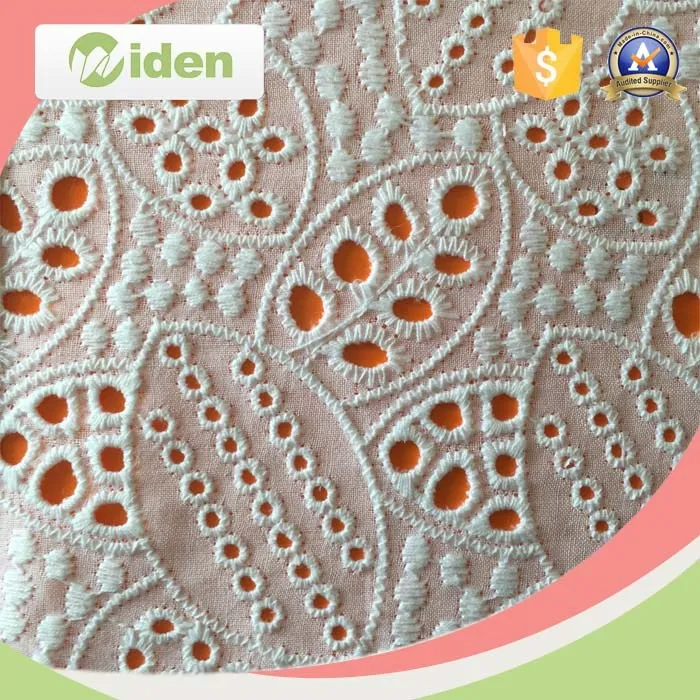 Polished Cotton Fabric Embroidered Fabric for Making Clothes