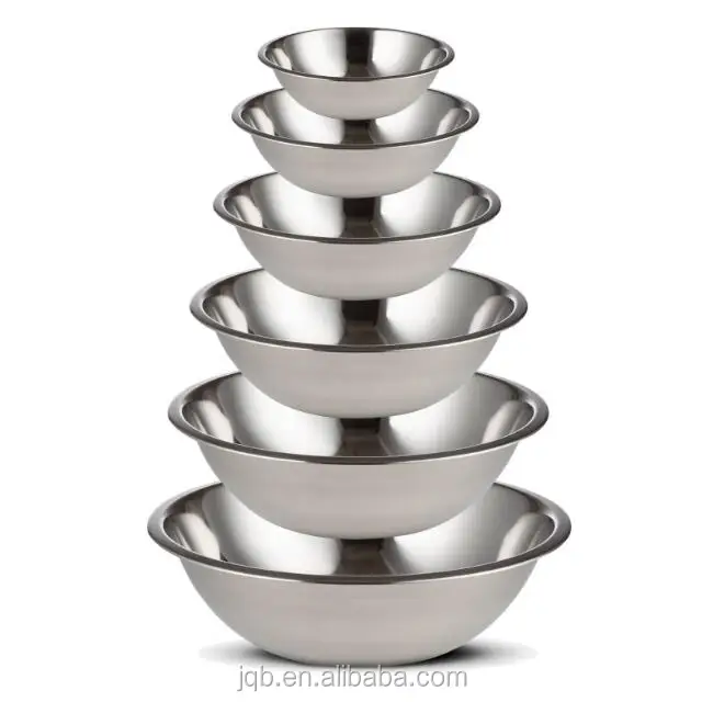 professional stainless steel mixing bowls set of 6 for cooking