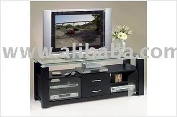 Black Credenza Tv Stand And Audio Rack Combination Unit Buy